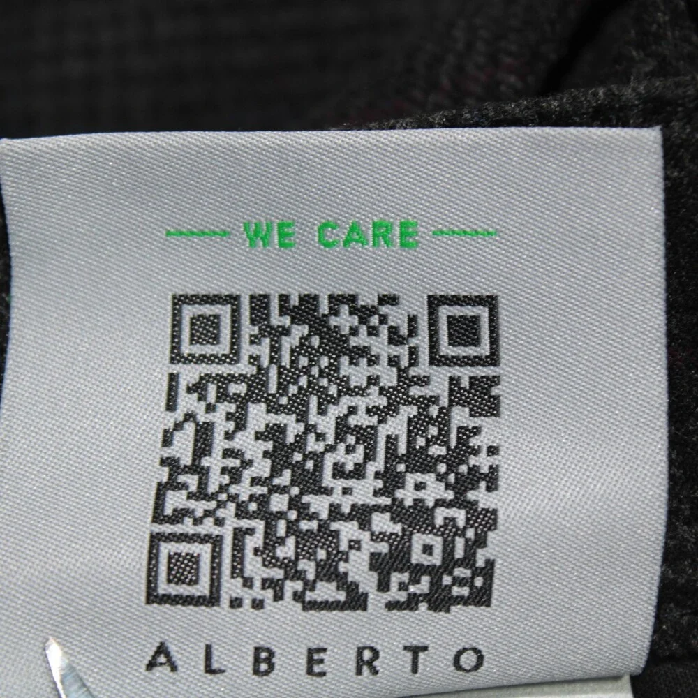 Alberto NWT Pleated Soft Check Chinos / Casual Pants Size 36 US Gray Polyester
